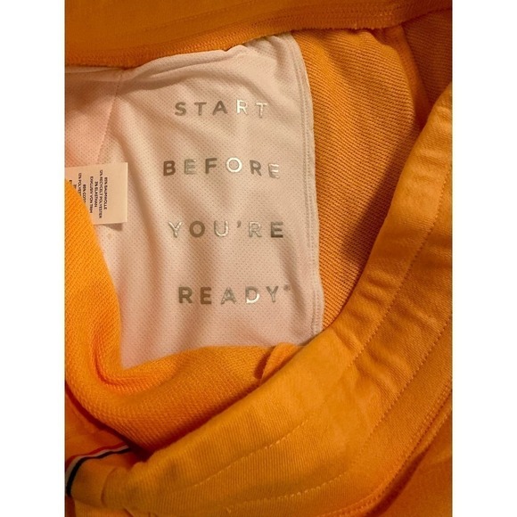 Fourlaps Women's French Terry Elastic Waist Active Rush Shorts Size S Mango NWT - Picture 6 of 6